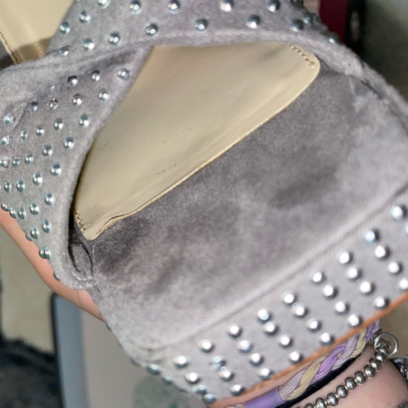 Vince Camuto Pedrana Platform Sandal block heel sleet grey gray faux suede 8 - Picture 10 of 14